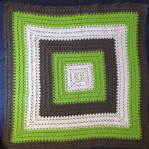 Modern V Stitch Granny Baby Blanket
