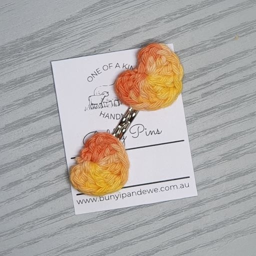 Heart Bobby pin pair