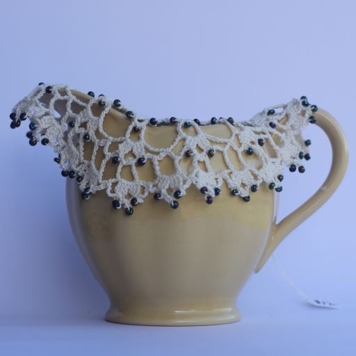 Spider Web Beaded Jug Cover