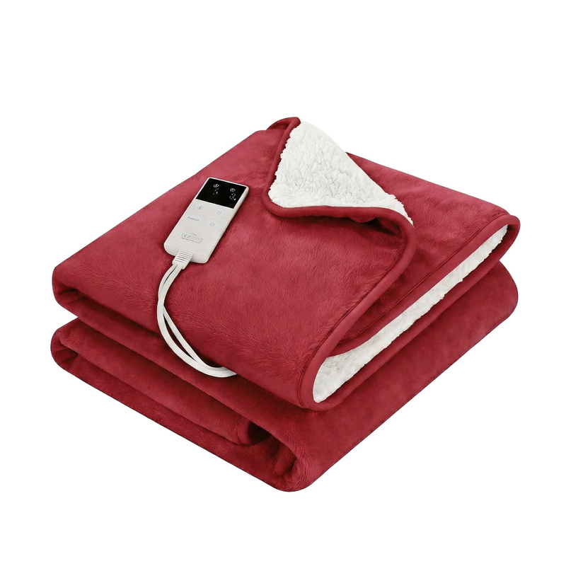 Giselle Electric Throw Rug Dual Side Fleece Flannel Heated Blanket