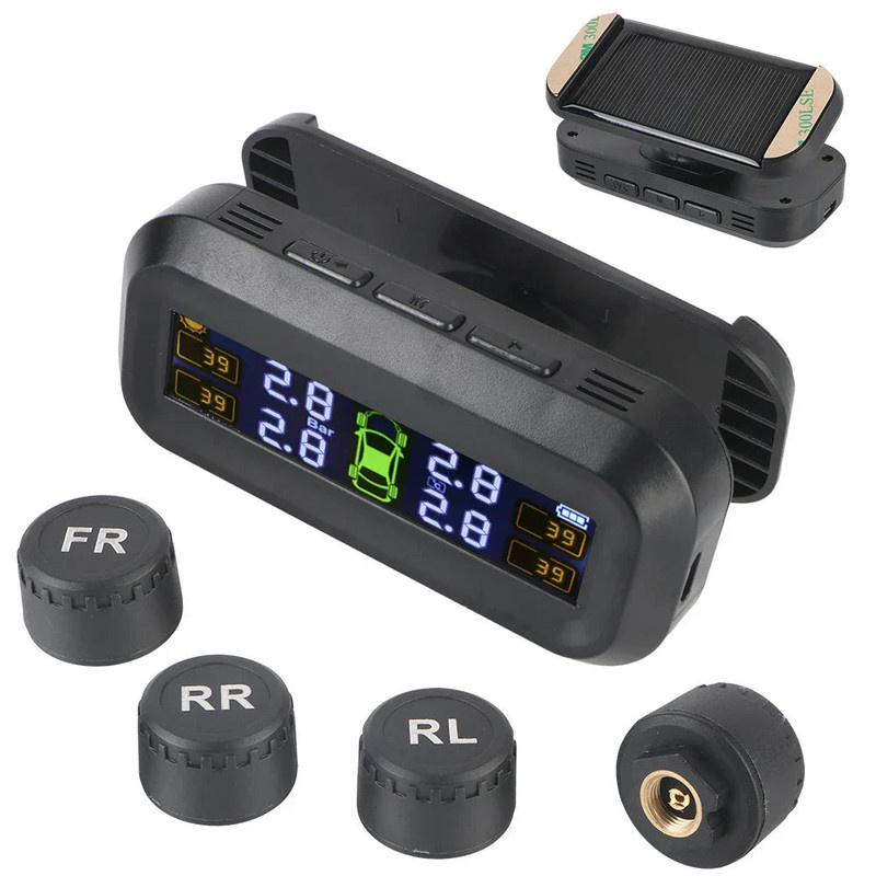 Wireless Tire Pressure Monitoring Solar And USB Charging