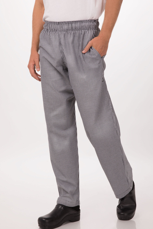 Essential Men's Small Checks Baggy Chef Pants by Chef Works