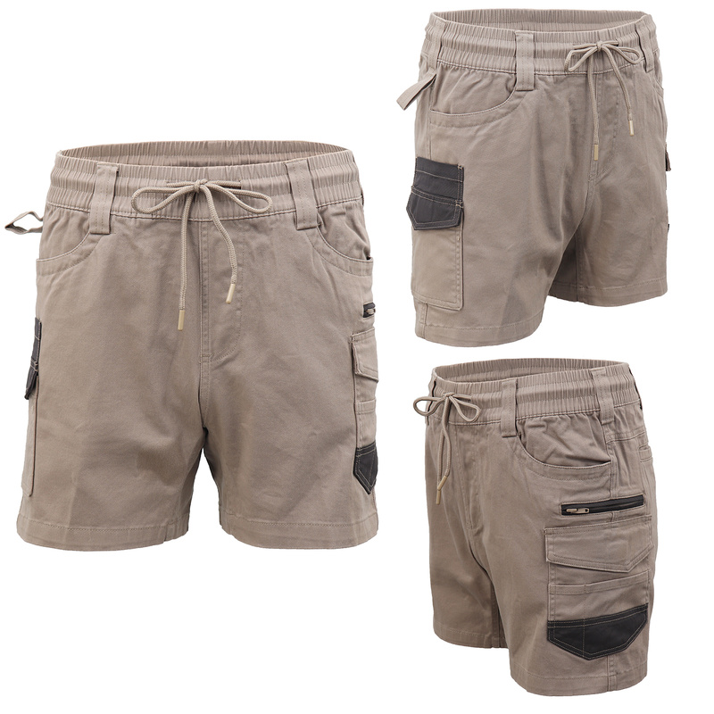 Mens Cargo Cotton Work Shorts 10 Pockets