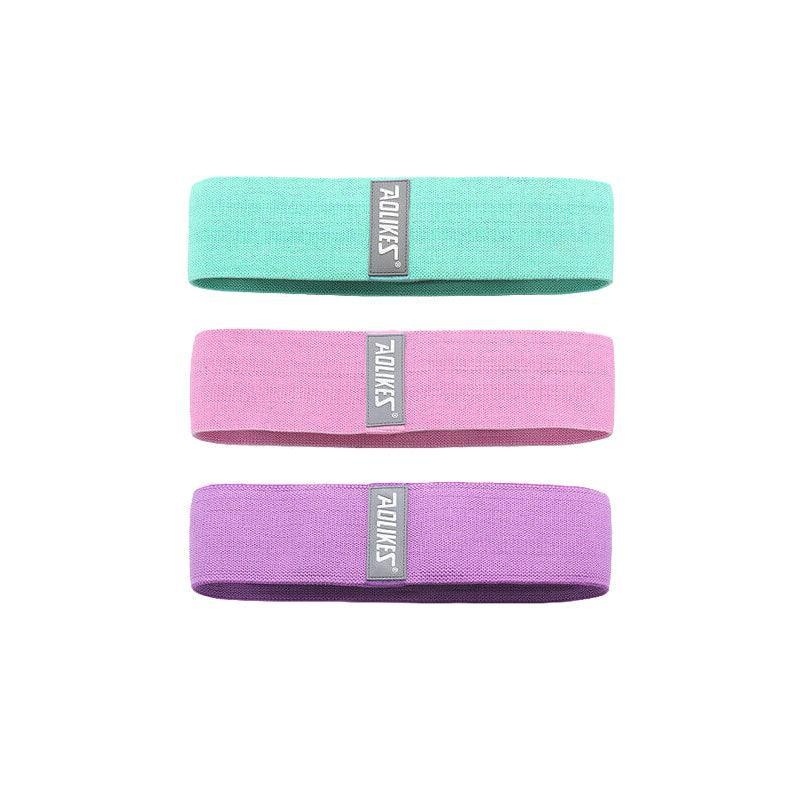 Aolikes Set 3 Resistance Booty Bands Hip Circle Loop Bands Workout Exercise - Set of 3 with Bag