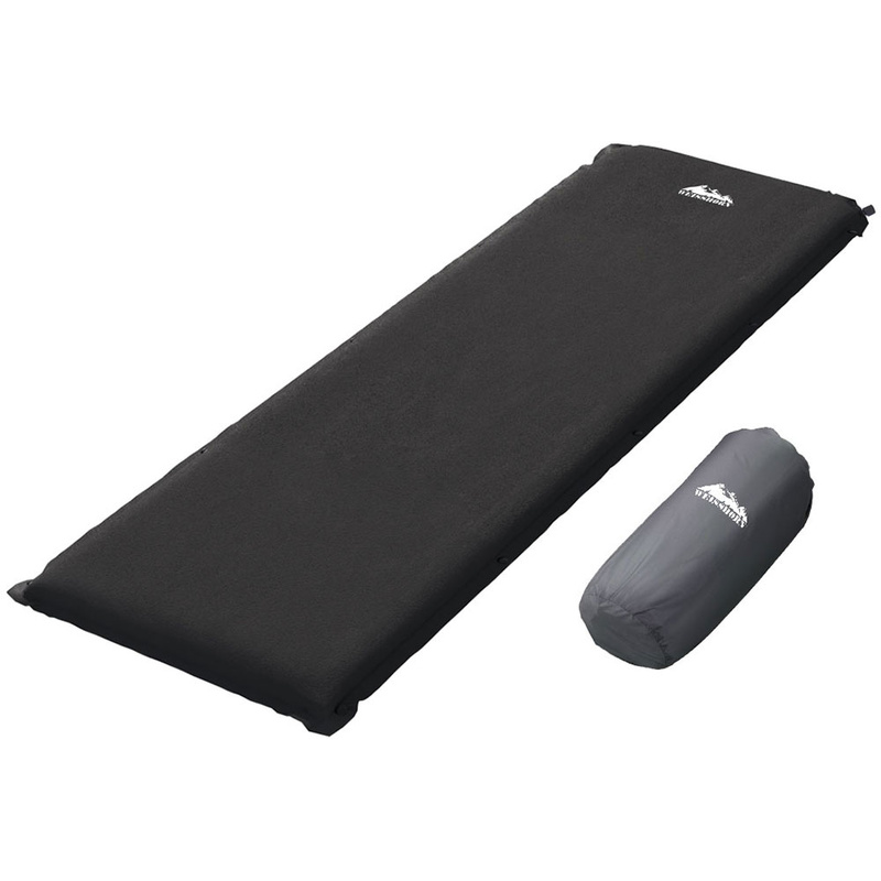 Weisshorn Self Inflating Mattress Camping Single Black