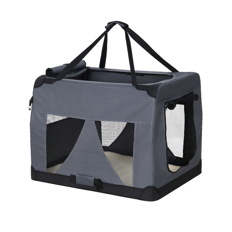 i.Pet Pet Carrier Soft Crate Dog Cat Travel 60x42CM Portable Foldable Car
