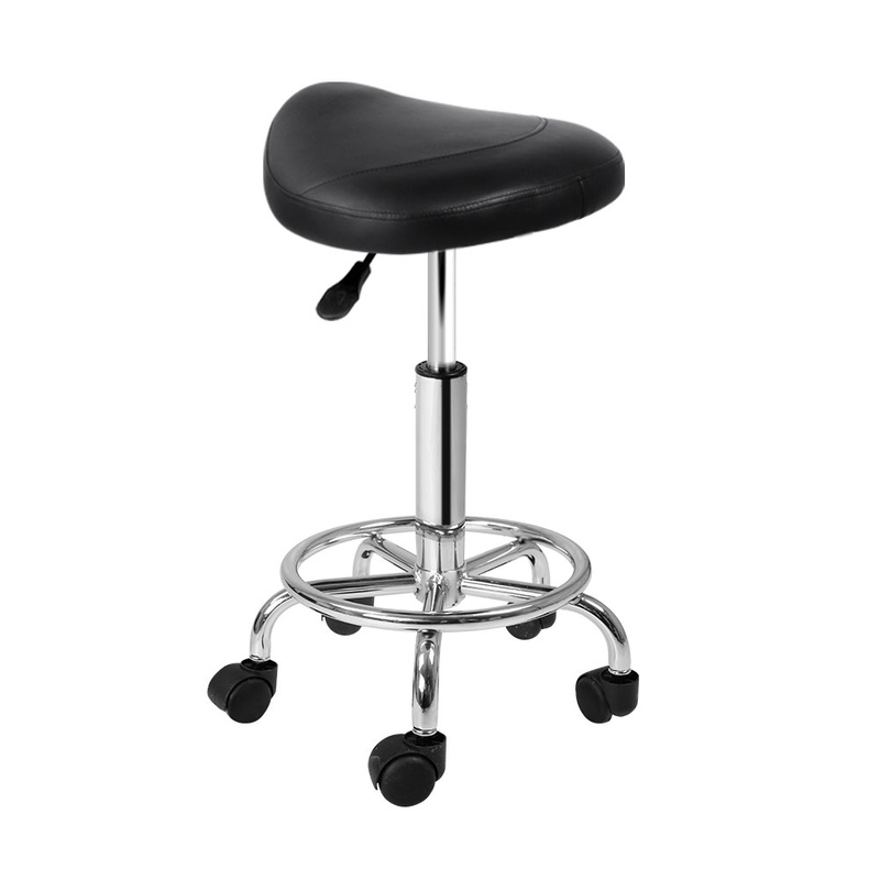 Artiss Salon Stool Saddle Swivel Chair
