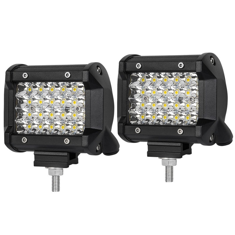 Pair 4 inch Spot LED Work Light Bar Philips Quad Row