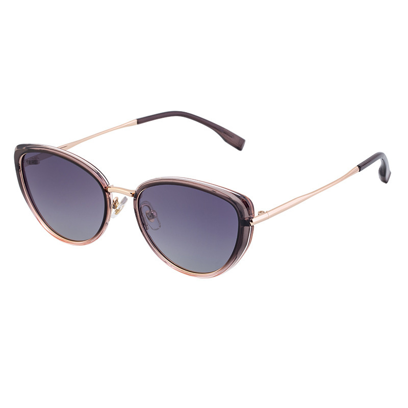 Purple Frame Chic Cat Eye Polarized Sunglasses