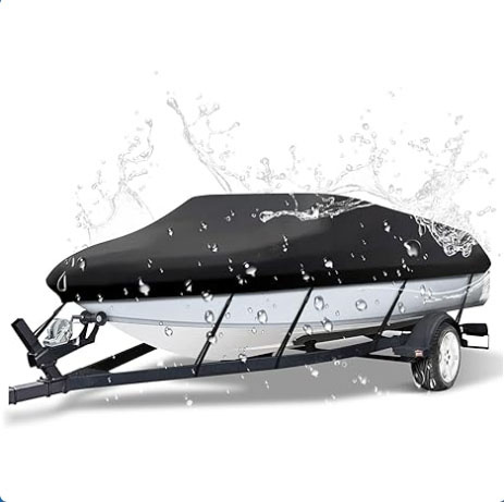 Boat Cover Trailerable Marine Grade 600D Black