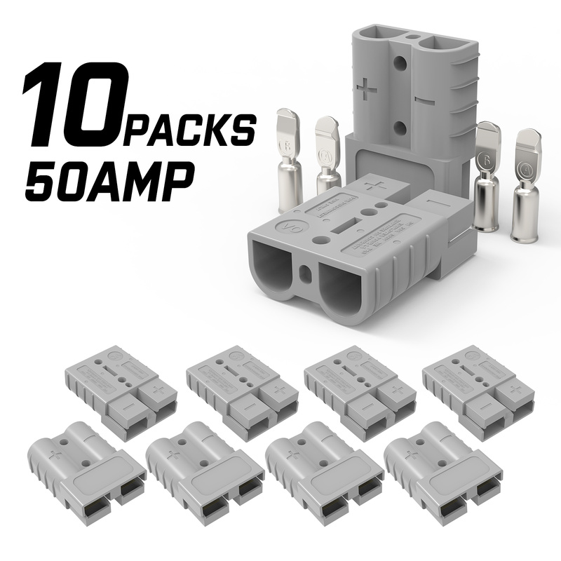 10x Anderson Plug Anderson Style Plug Connectors 50AMP 6AWG 12-24V DC Power