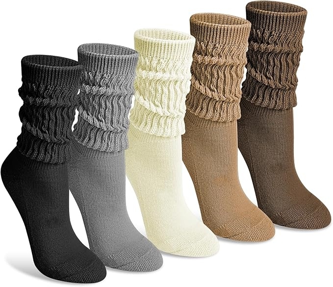 5 Pairs Women's Sports Socks Hard Wearing Comfortable Breathable Athletic Socks