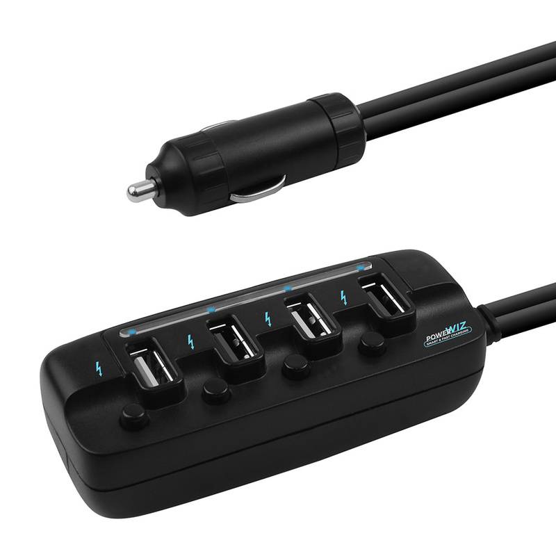 mbeat 4 Ports USB Rapid Car Charger - 40W Rapid Smart Charger