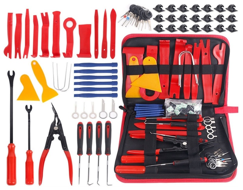 65pcs Car Trim Removal Tool Set Pry Bar Dash Kit