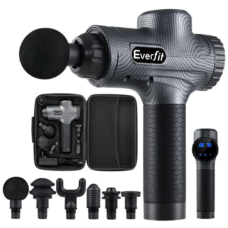 Everfit Massage Gun 30 Speed 6 Heads Vibration Muscle Massager Chargeable