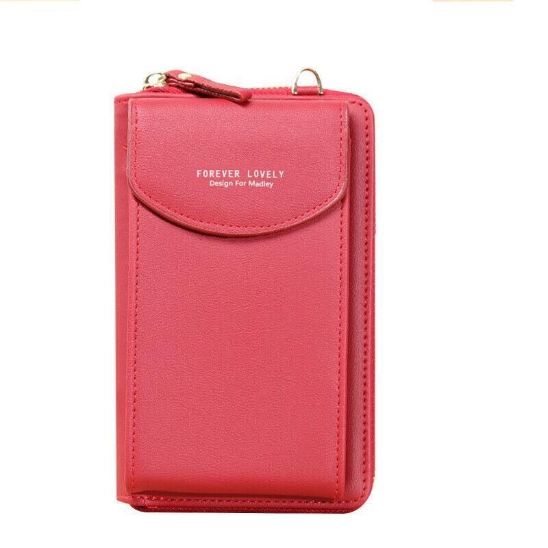 Women Mobile Phone Bag Pu Leather Crossbody Shoulder Bag