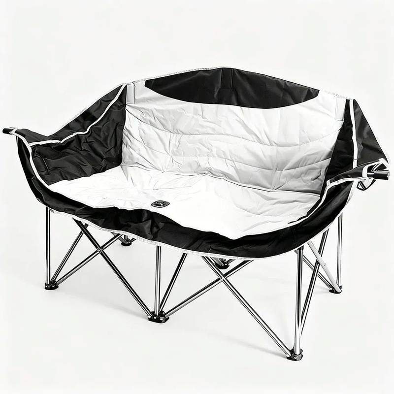 Double Camping Chair Outdoor Lawn Camping Couch Heavy Duty Folding