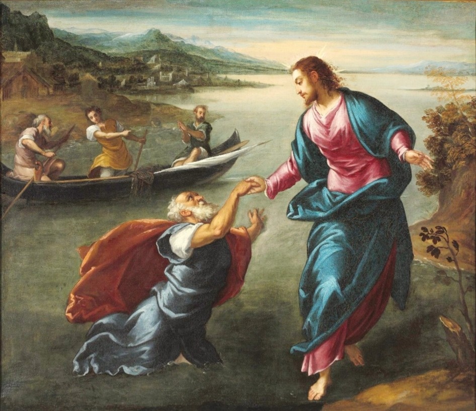 Christ and Saint Peter at the Sea of Galilee, Scarsellino, c. 1585-1590