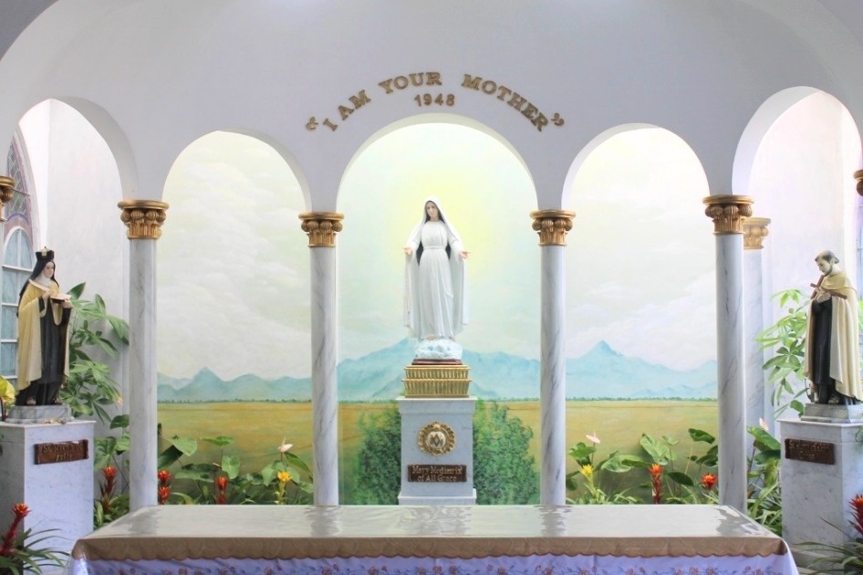 Statue of Mary, Mediatrix of All Grace, Carmelite Monastery, Lipa, Batangas, Philippines
