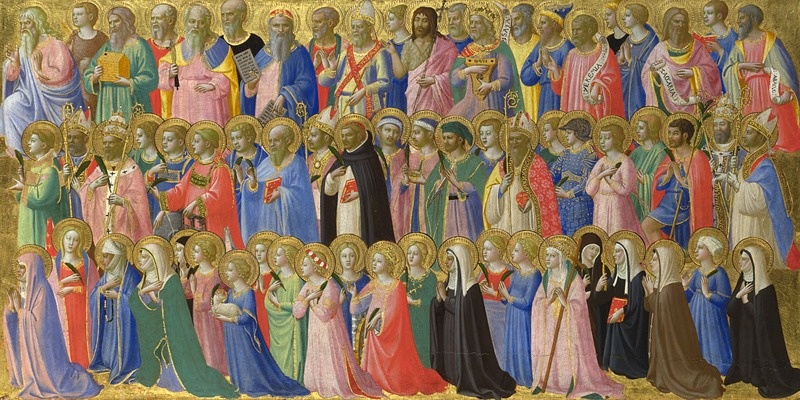 The Forerunners of Christ with Saints and Martyrs, Fra Angelico, c. 1423-1424
