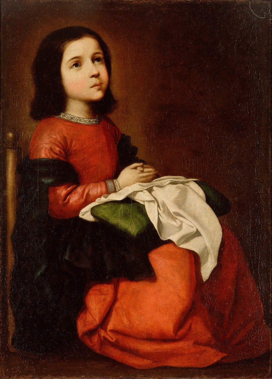 The Virgin Mary as a Child Praying, Francisco de Zurbaran, c. 1658-1660
