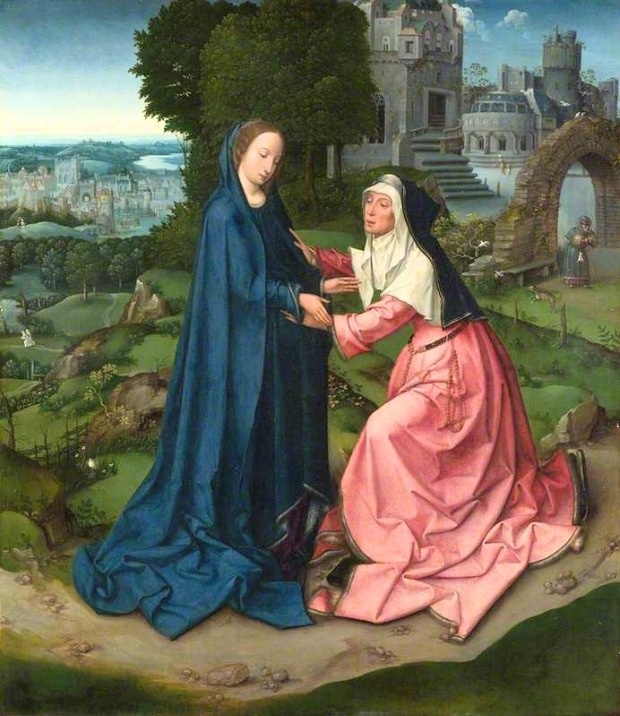 The Visitation of the Virgin to Saint Elizabeth, Workshop of Goossen van der Weyden, c. 1516