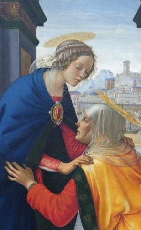 Visitation, Domenico Ghirlandaio, 1491, Detail