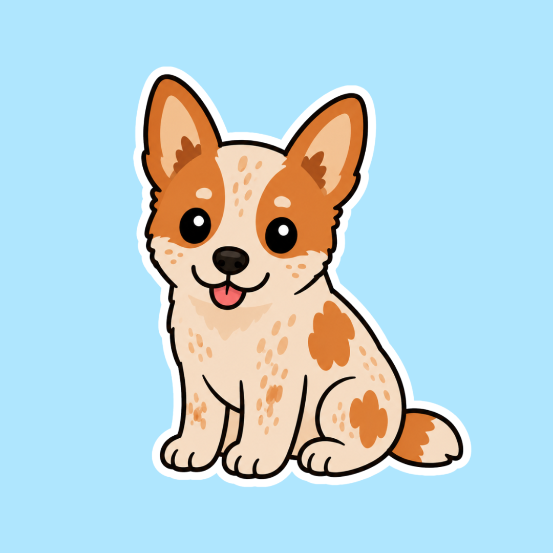 Red Cattle Dog Sticker