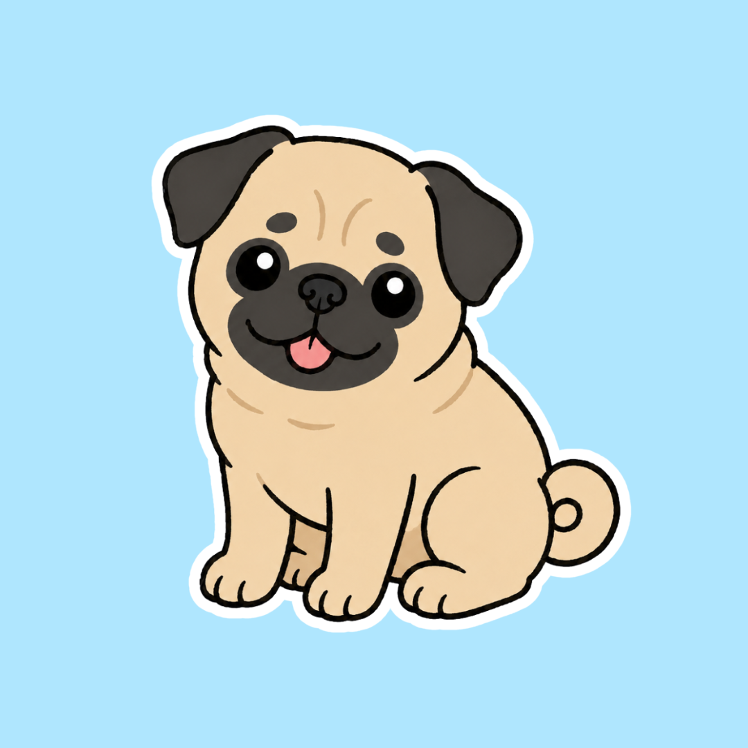 Pug Sticker