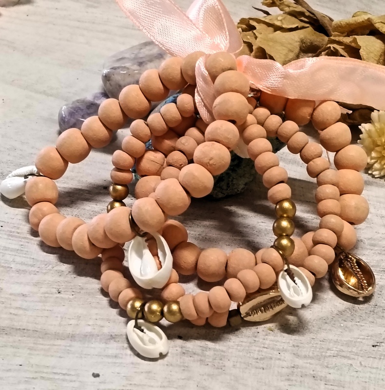 Hand Crafted Coral Bracelet Set Of 4