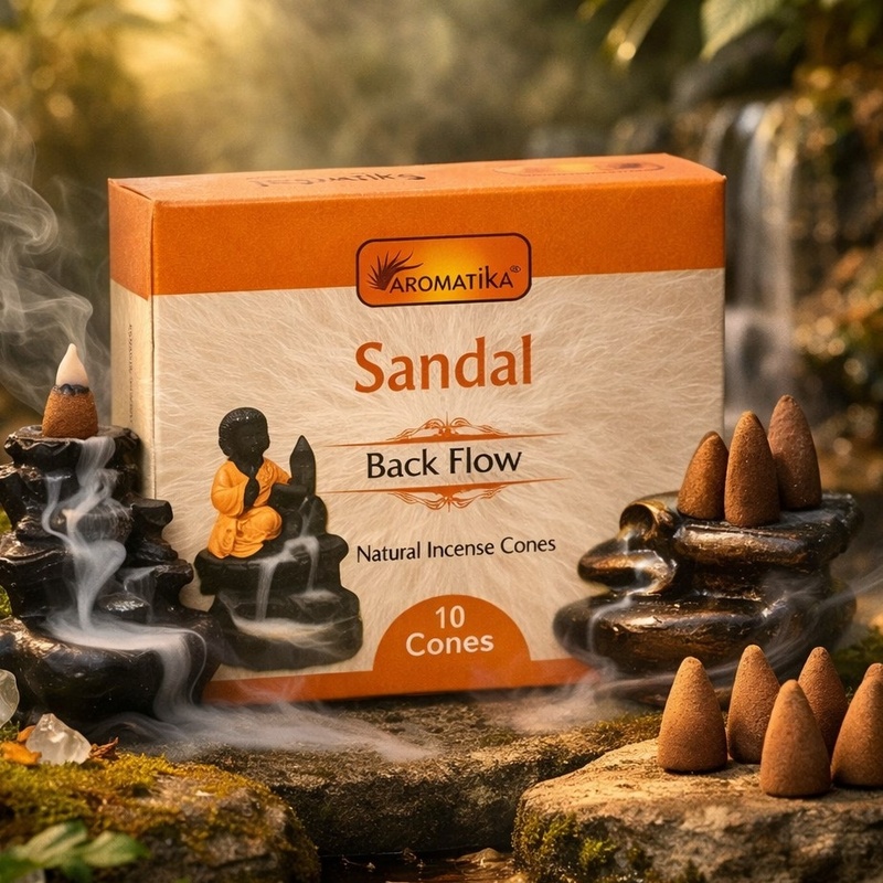 Aromatika Back Flow Incense Cones Sandal