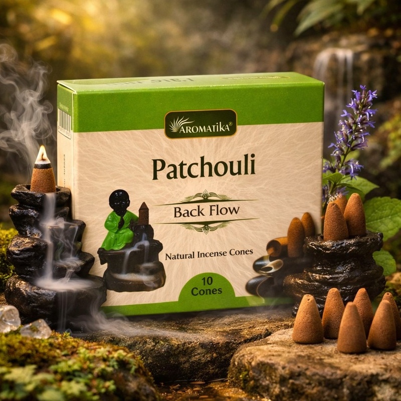 Aromatika Back Flow Incense Cones Patchouli