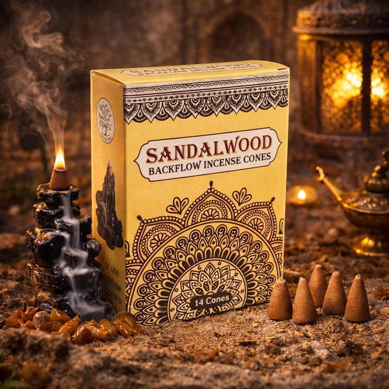 Sacred Tree Backflow Incense Cones Sandalwood