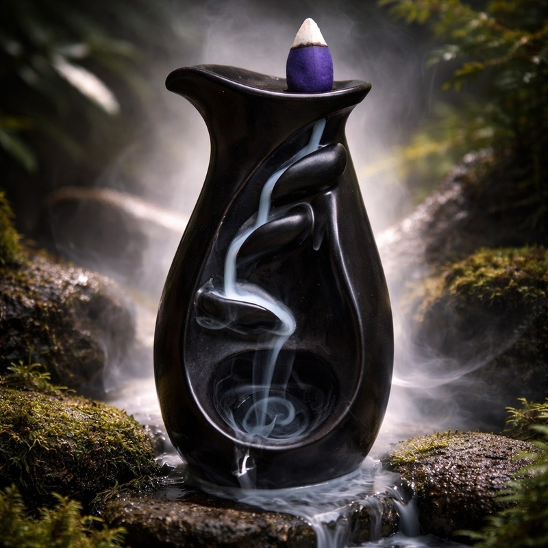 Waterfall Backflow Incense Cone Burner