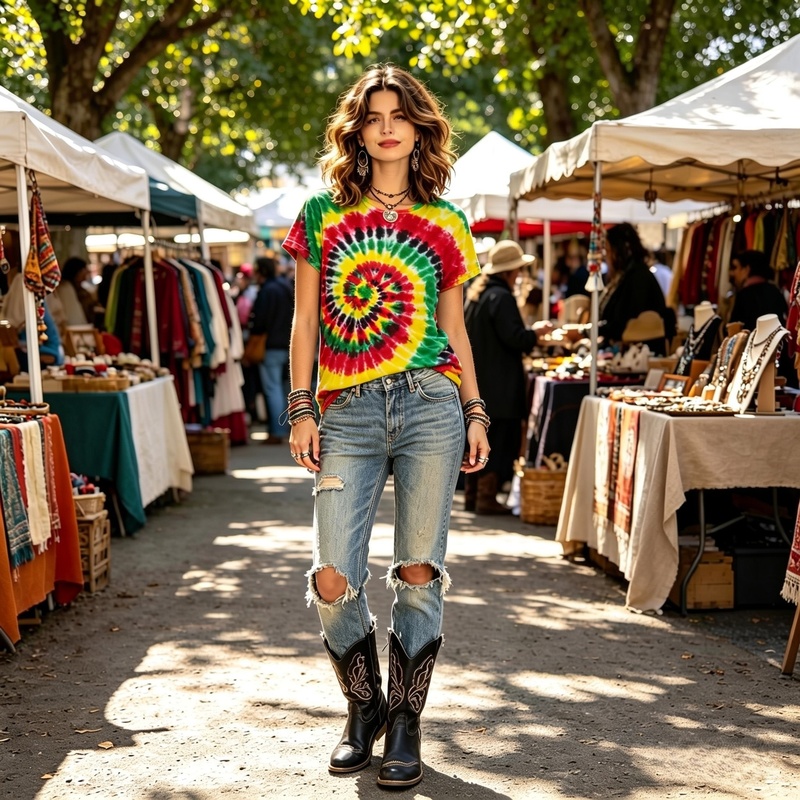Tie Dye T-Shirt Rasta Colours
