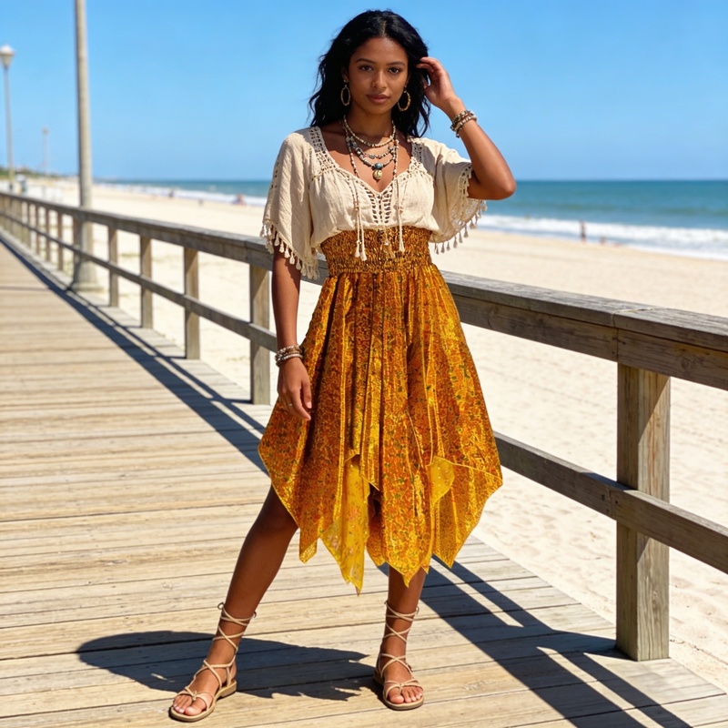 Shirred Sari Pixie Skirt
