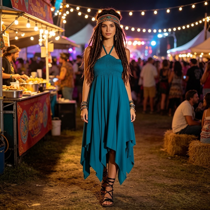 Boho Diva Shirred Junglee Pixie Dress