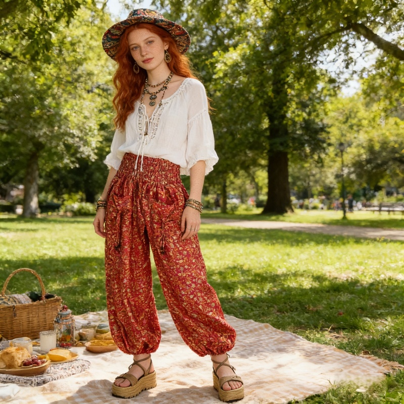 Sari Fabric Harem Pants