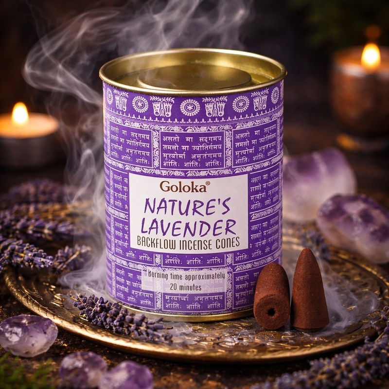 Goloka Back Flow Incense Cones – Lavender