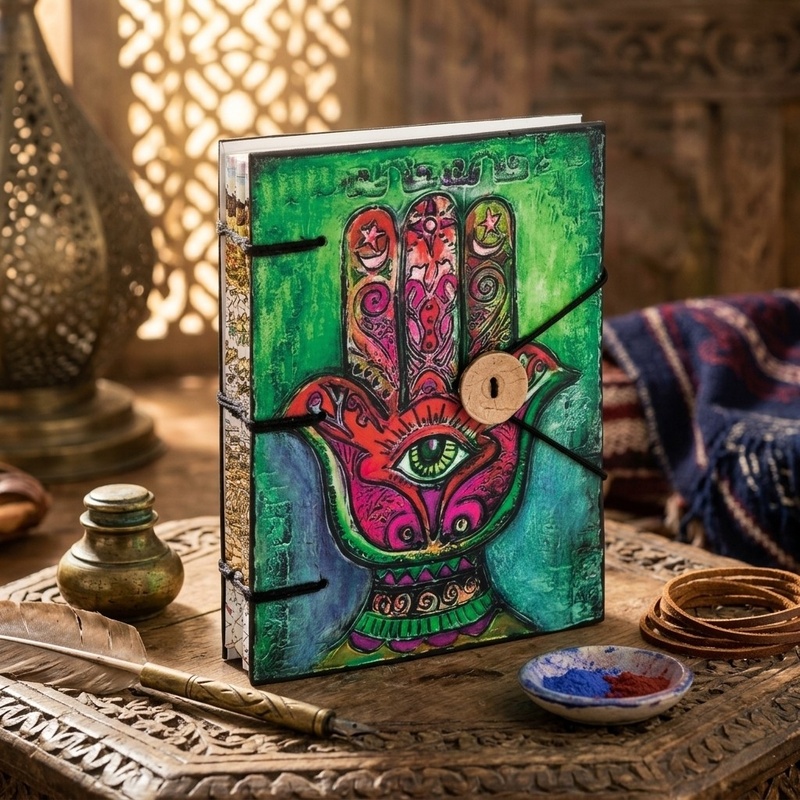Hand Crafted Journal - Hand of Fatima
