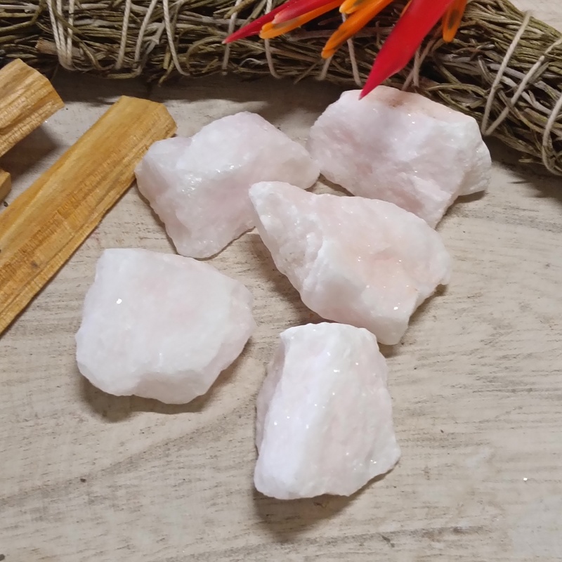Raw Pink Aragonite Chunks Pack 5