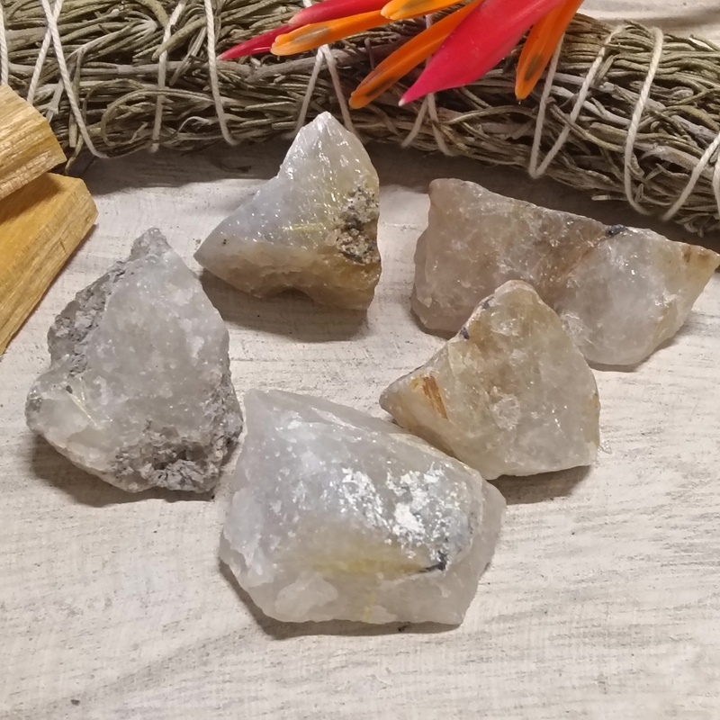 Raw Rutile Quartz Chunks