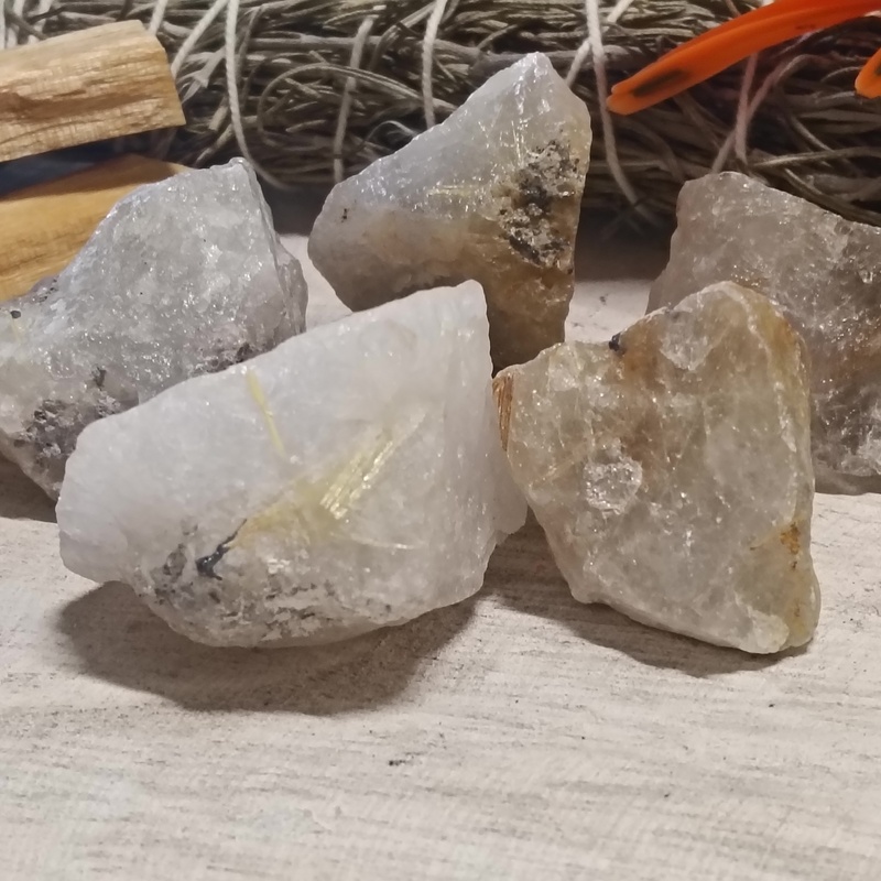 Raw Rutile Quartz Chunks