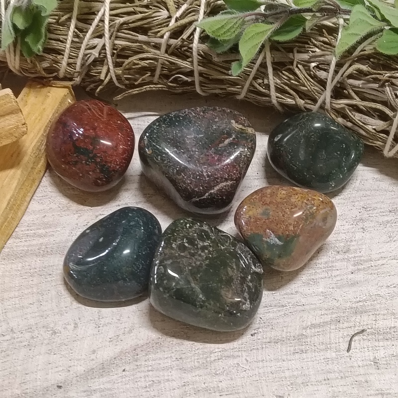 Bloodstone Tumble Stones Pack 6