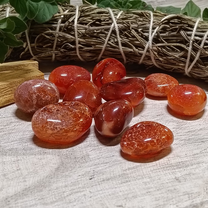 Carnelian Tumble Stones Pack 10