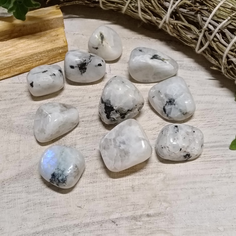 Rainbow Moonstone Tumble Stones Pack 10