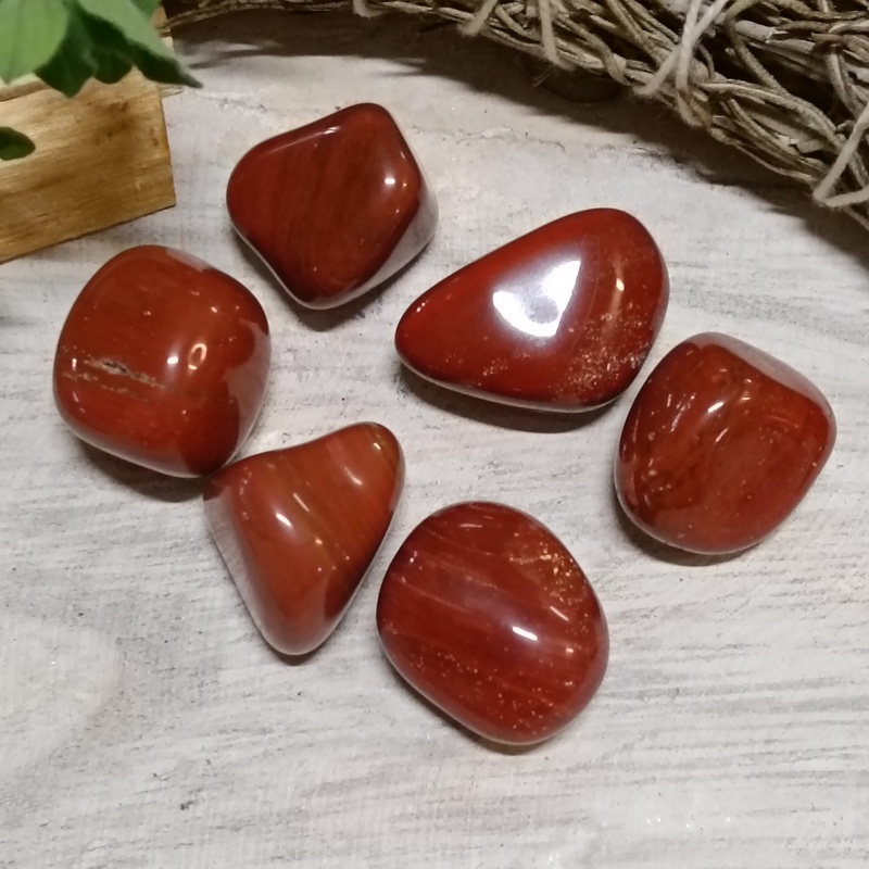 Red Jasper Tumble Stones Pack 6