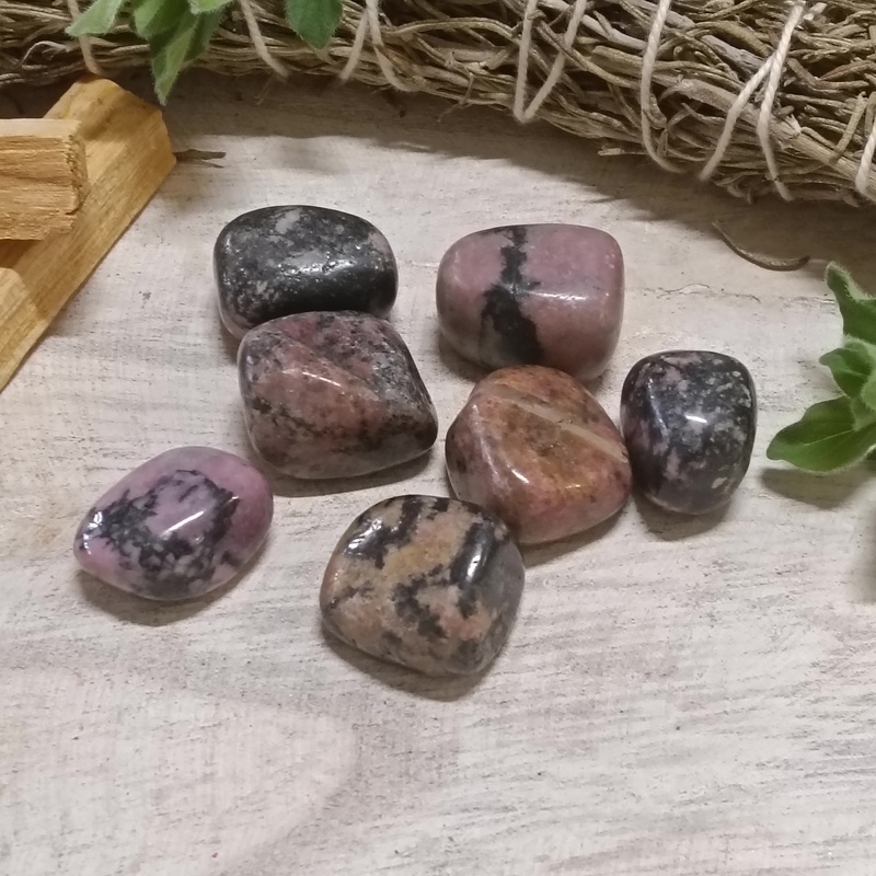 Rhodonite Tumble Stones Pack 7