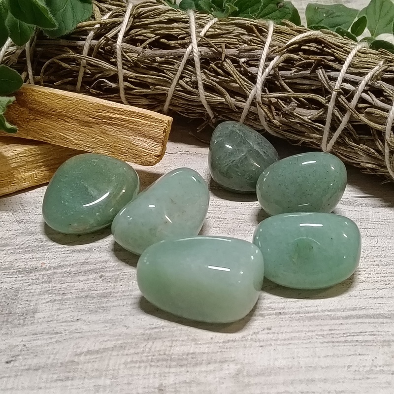 Green Aventurine Tumble Stones Pack 6