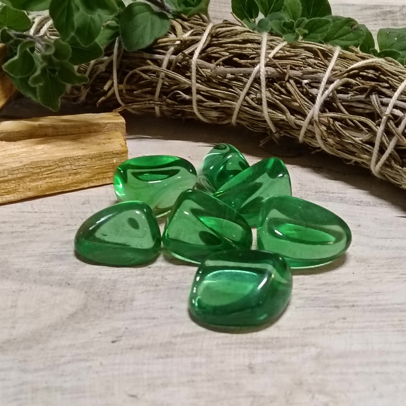 Green Obsidian Tumble Stones Pack 7